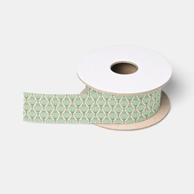 Motton Blue Pattern Satin Ribbon (Spool)