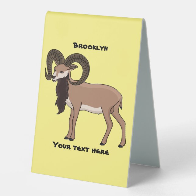 Mouflon goat illustration (Front)