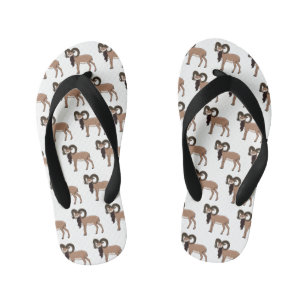 Mouflon goat illustration  kid's thongs