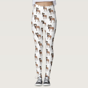 Mouflon goat illustration leggings