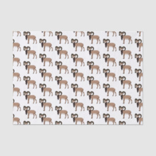 Mouflon goat illustration tissue paper