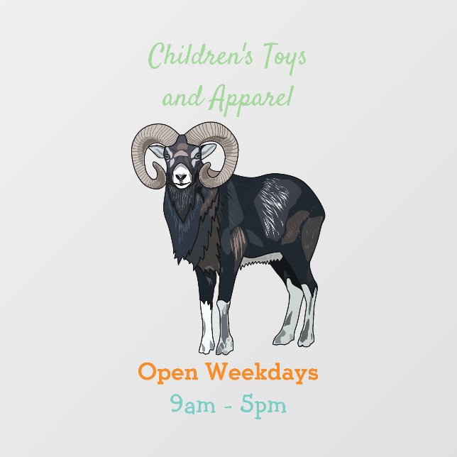 Mouflon sheep cartoon illustration (Sheet)