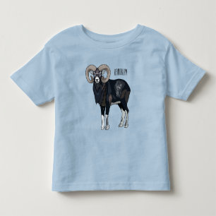 Mouflon sheep cartoon illustration toddler T-Shirt