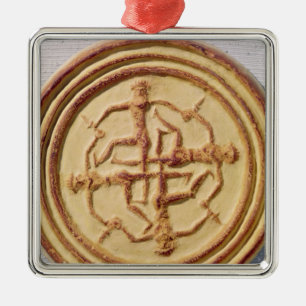 Mould depicting four warriors metal ornament