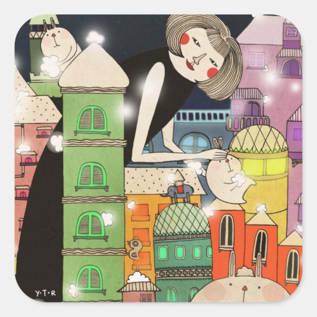 Mouldy city 2013 square sticker (Front)