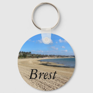 Moulin Blanc beach in Brest Key Ring