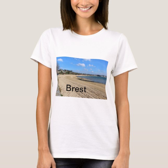 Moulin Blanc beach in Brest T-Shirt (Front)