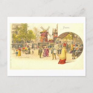 Moulin Rouge Paris Vintage Postcard