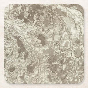Moulins Square Paper Coaster