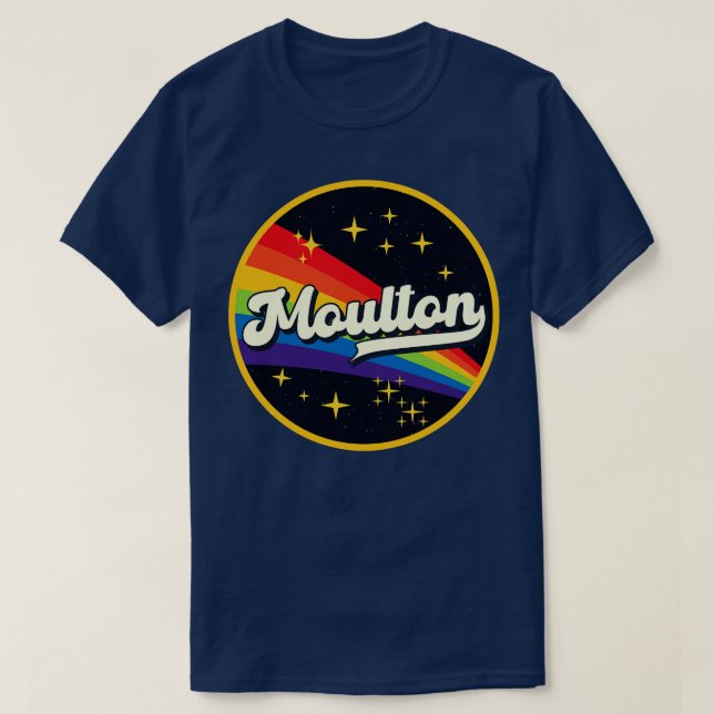 Moulton Rainbow In Space Vintage Style T-Shirt (Design Front)