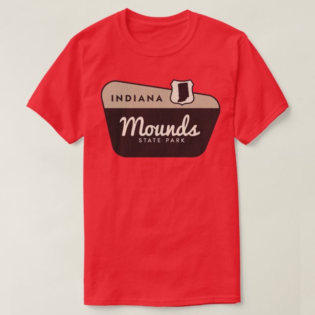 Mounds State Park Indiana Welcome Sign T-Shirt (Design Front)