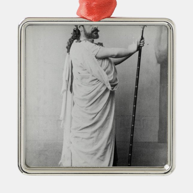 Mounet-Sully  as Oedipus in 'Oedipus Rex' Metal Ornament (Front)