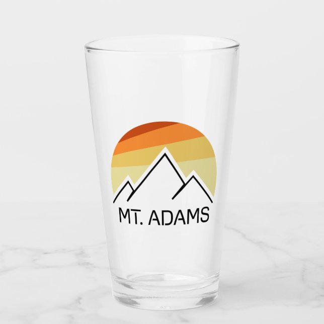 Mount Adams New Hampshire Retro Glass (Front)