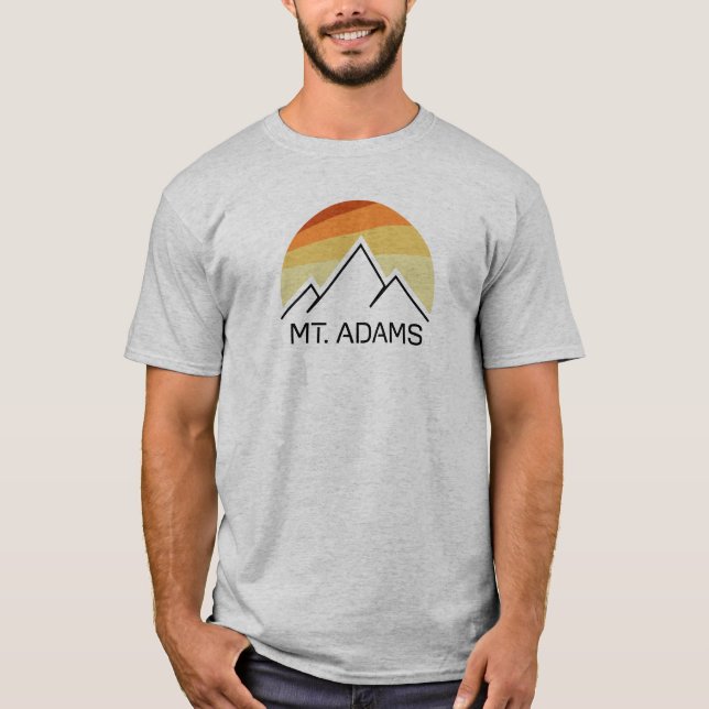 Mount Adams New Hampshire Retro T-Shirt (Front)