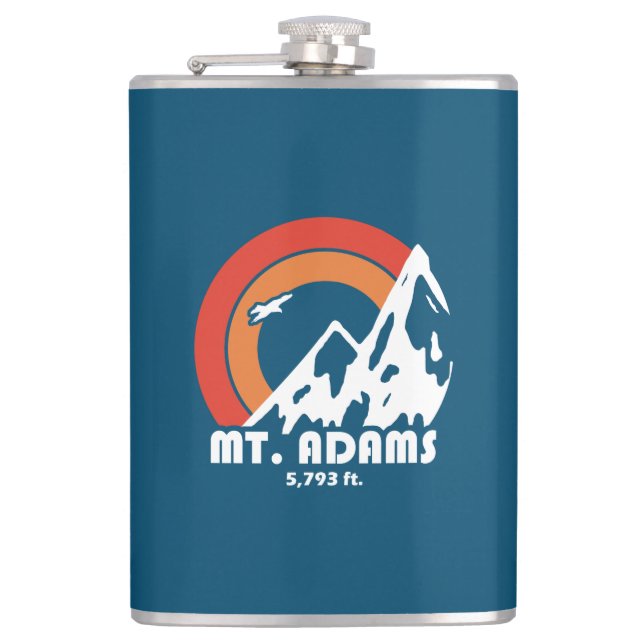 Mount Adams New Hampshire Sun Eagle Hip Flask (Front)