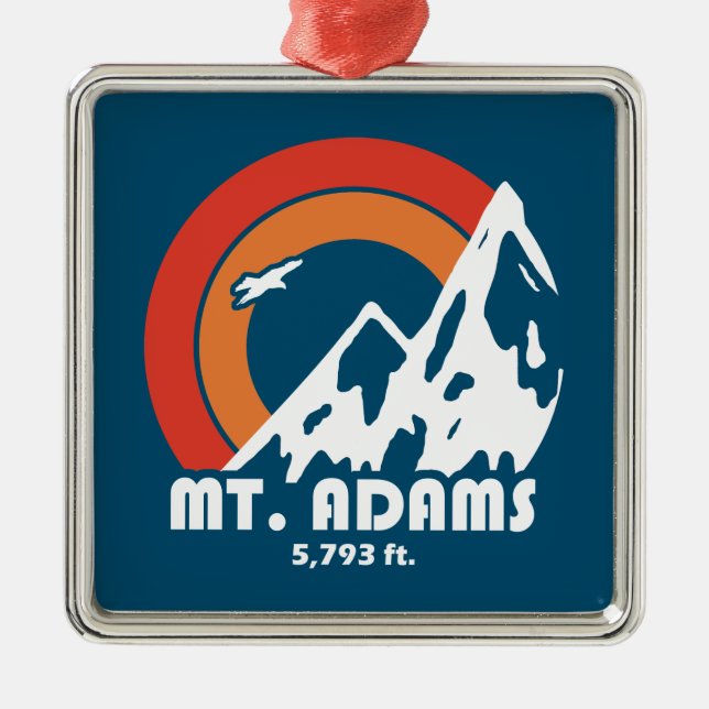 Mount Adams New Hampshire Sun Eagle Metal Ornament (Front)