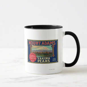 Mount Adams Pear Crate LabelYakima, WA Mug