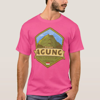 Mount Agung Bali Indonesia Badge Active T-Shirt