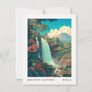 Mount Agung Bali Travel Postcard