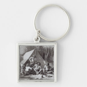Mount Alexander gold-diggers at evening mess Key Ring