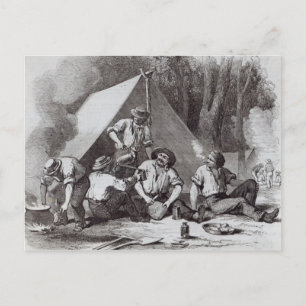 Mount Alexander gold-diggers at evening mess Postcard