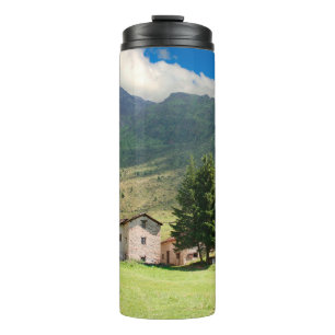 Mount alps villagealps, beauty, building, country, thermal tumbler