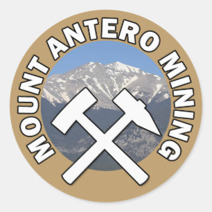 Mount Antero Mining Classic Round Sticker