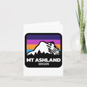 Mount Ashland Oregon Skiing Snowboarding Family Card