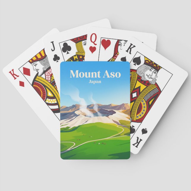 Mount Aso Japan Playing Cards (Back)