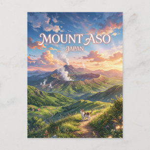 Mount Aso Japan Postcard