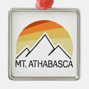 Mount Athabasca Alberta Retro Metal Ornament