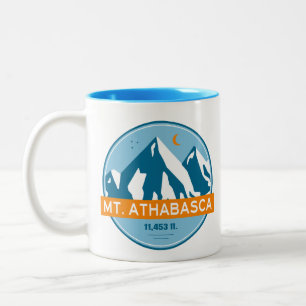Mount Athabasca Stars Moon Two-Tone Coffee Mug