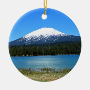 Mount Bachelor, OR Ceramic Ornament