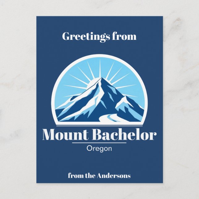 Mount Bachelor Oregon mountain ski resort Postcard (Front)