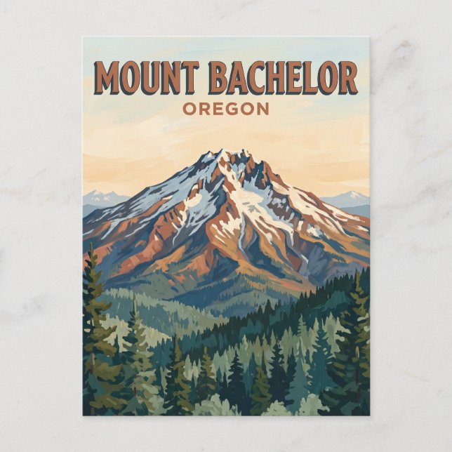 Mount Bachelor Oregon Postcard (Front)