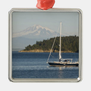 Mount Baker dominates landscape 2 Metal Tree Decoration