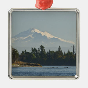 Mount Baker dominates landscape Metal Ornament