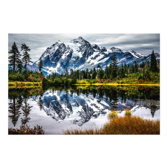 Mount Baker Reflected Photo Print (Front)