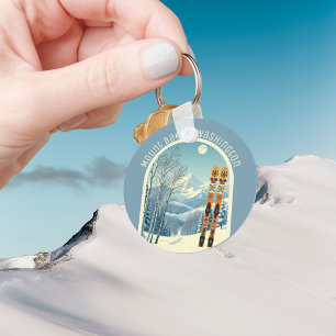 Mount Baker Washington Cascades ski souvenir Key Ring