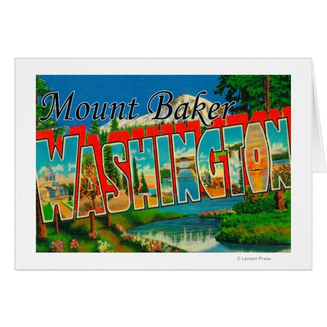 Mount Baker, Washington - Large Letter Scenes (Front Horizontal)