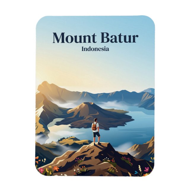 Mount Batur Indonesia Magnet (Vertical)