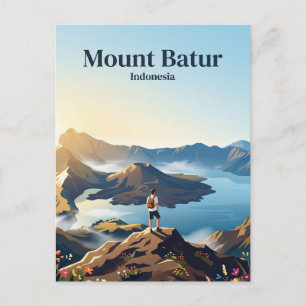 Mount Batur Indonesia Postcard