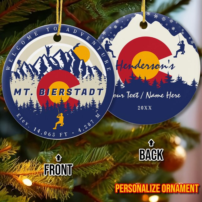 Mount Bierstadt Colorado 14ers Fourteener Climbing Ceramic Ornament (Creator Uploaded)