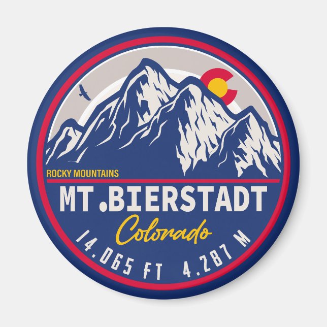 Mount Bierstadt - Colorado 14ers fourteener Magnet (Front)
