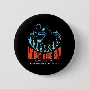 Mount Blue Sky Colorado Ski Mountain Skiing Skier 6 Cm Round Badge