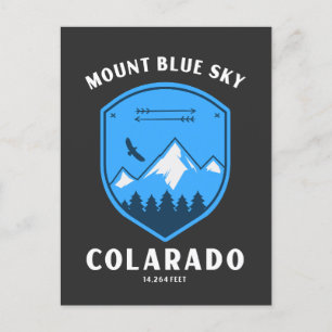Mount blue sky formally mount evans postcard