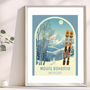 Mount Bohemia Michigan ski resort  Poster