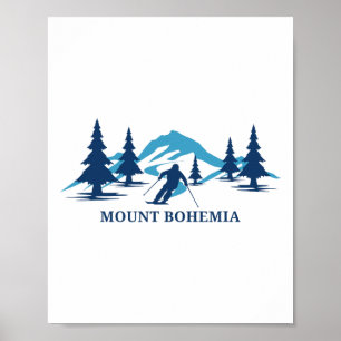 Mount Bohemia Michigan Ski Resort Skiing Skier Poster