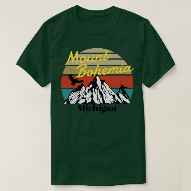 Mount Bohemia ski Michigan T-Shirt (Design Front)