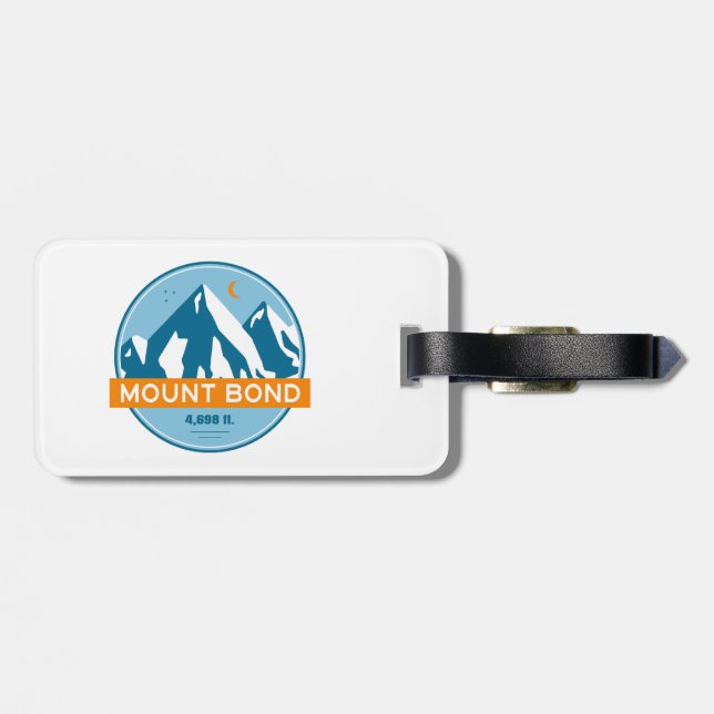 Mount Bond New Hampshire Stars Moon Luggage Tag (Back Horizontal)